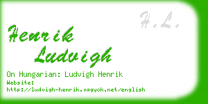 henrik ludvigh business card